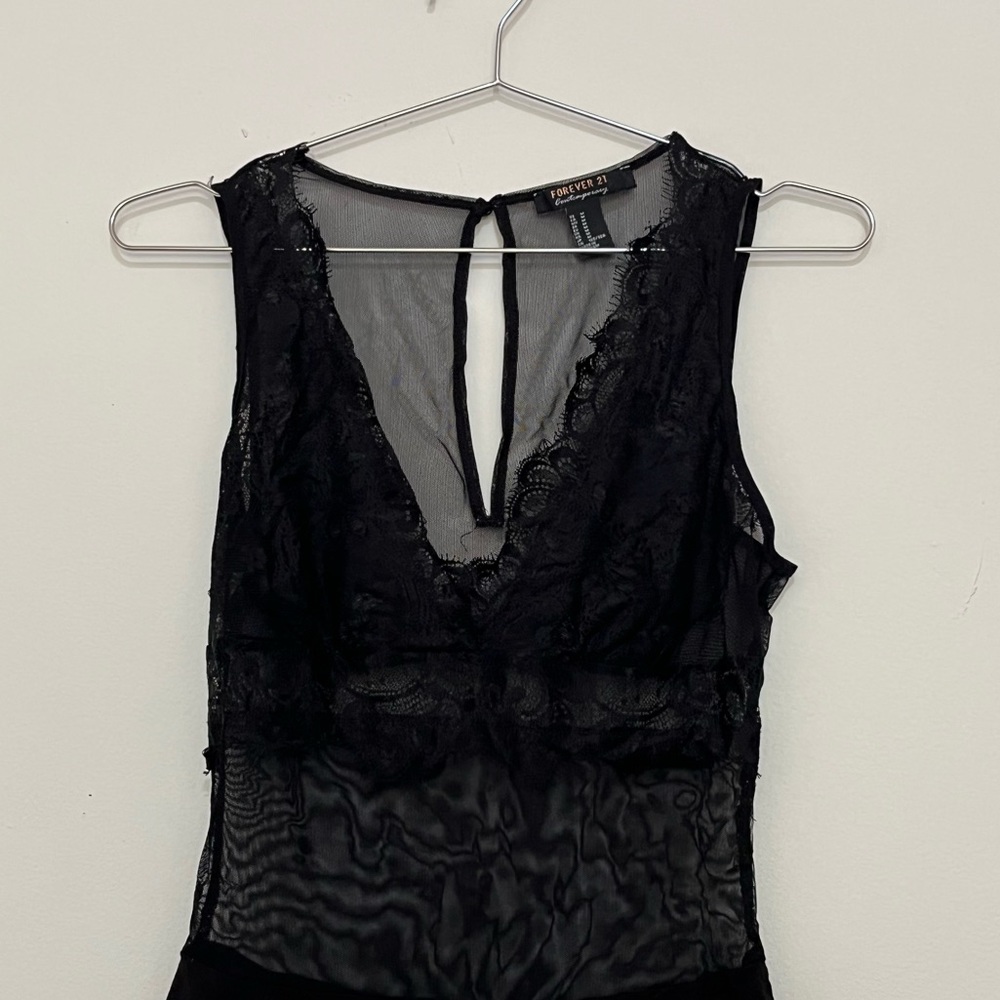 Black Lace Body Suit - Picture 5 of 5